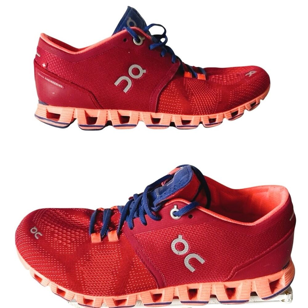 On Cloud X Swiss Engineering Women's Running Shoes Size 7.5 US - Red Blue Pink